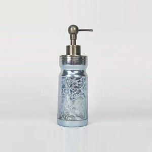 Accessoires de salle de bains en verre à motif rond découpés au laser