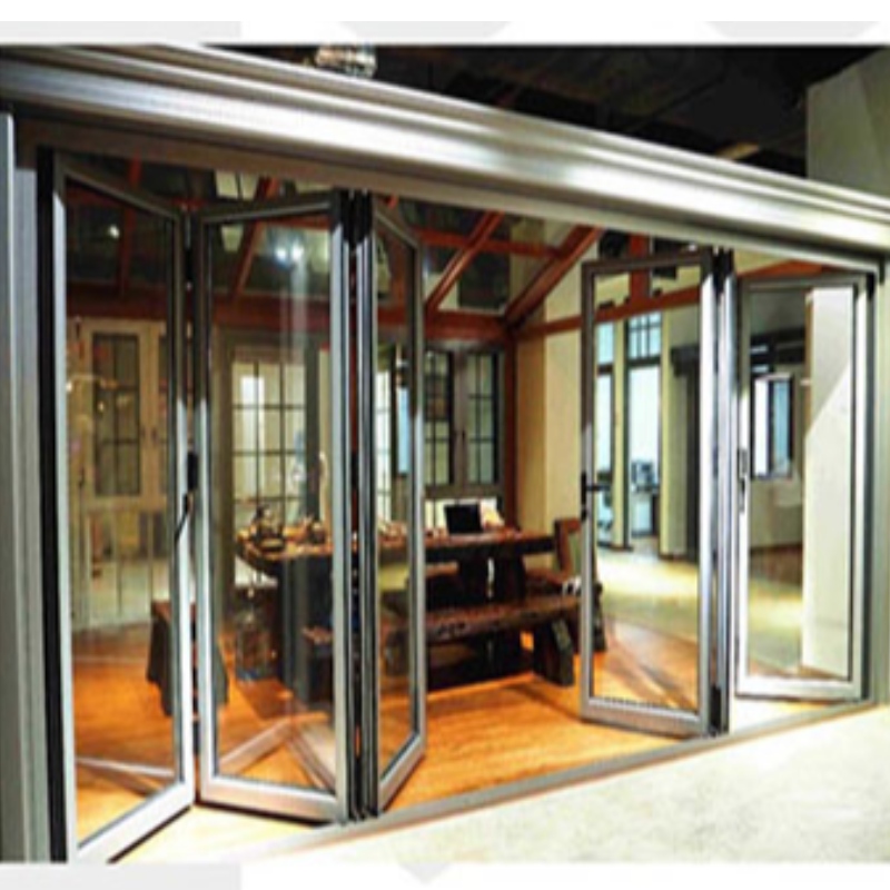 Porte pliante en aluminium pour extérieur en acier