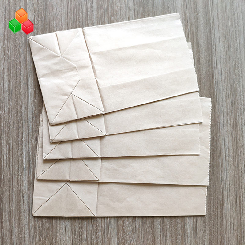 Vente chaude OEM taille personnalisée impression recyclé écologique amical brun kraft papier sac à provisions pour pause snack artisanat cadeau emballage