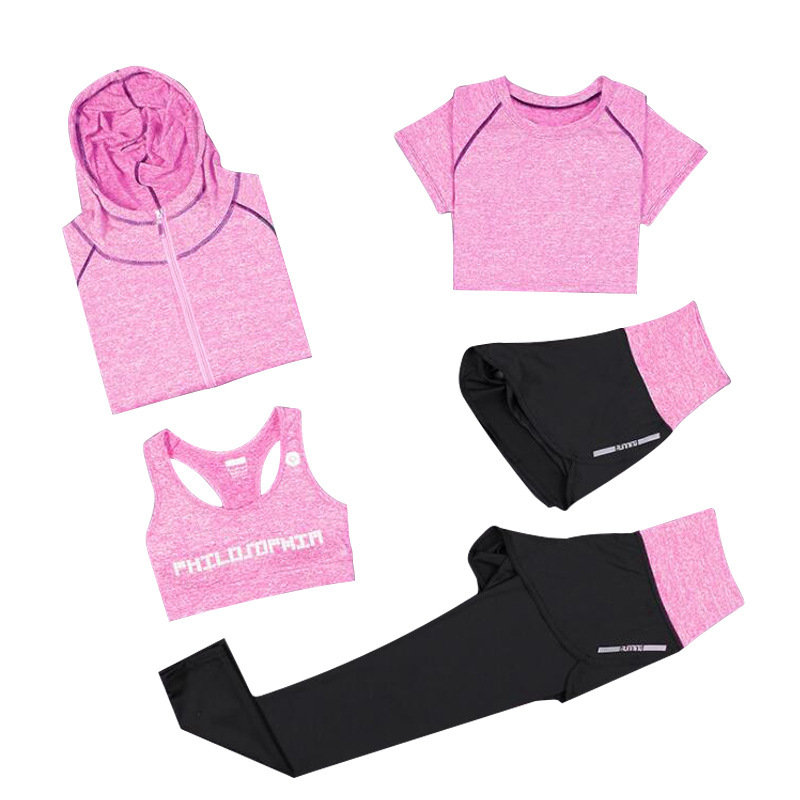 FDMF001- 5pcs Sport Suits Fitness Yoga Running Athletic Survêtements