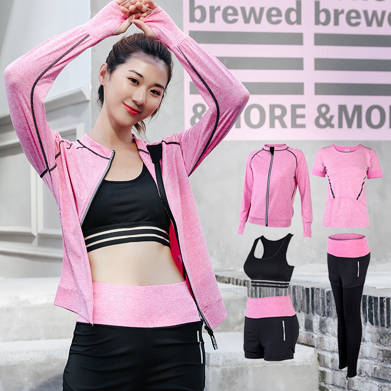 FDMF004- 5pcs Sport Suits Fitness Yoga Running Athletic Survêtements