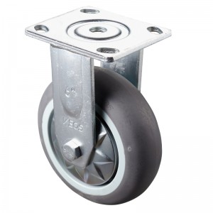 Heavy Duty - Boîtier chromé avec roue TPE grise