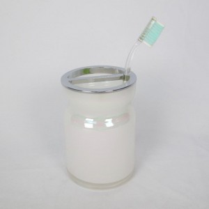 Ensemble de salle de bain en verre lustré brillant