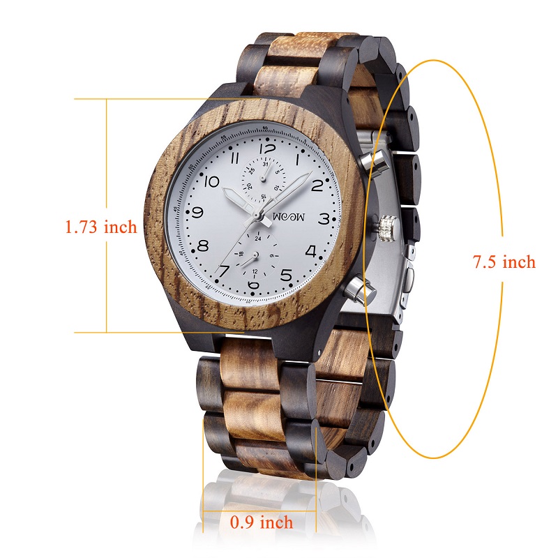 Montre en bois spéciale faite main 100% naturelle