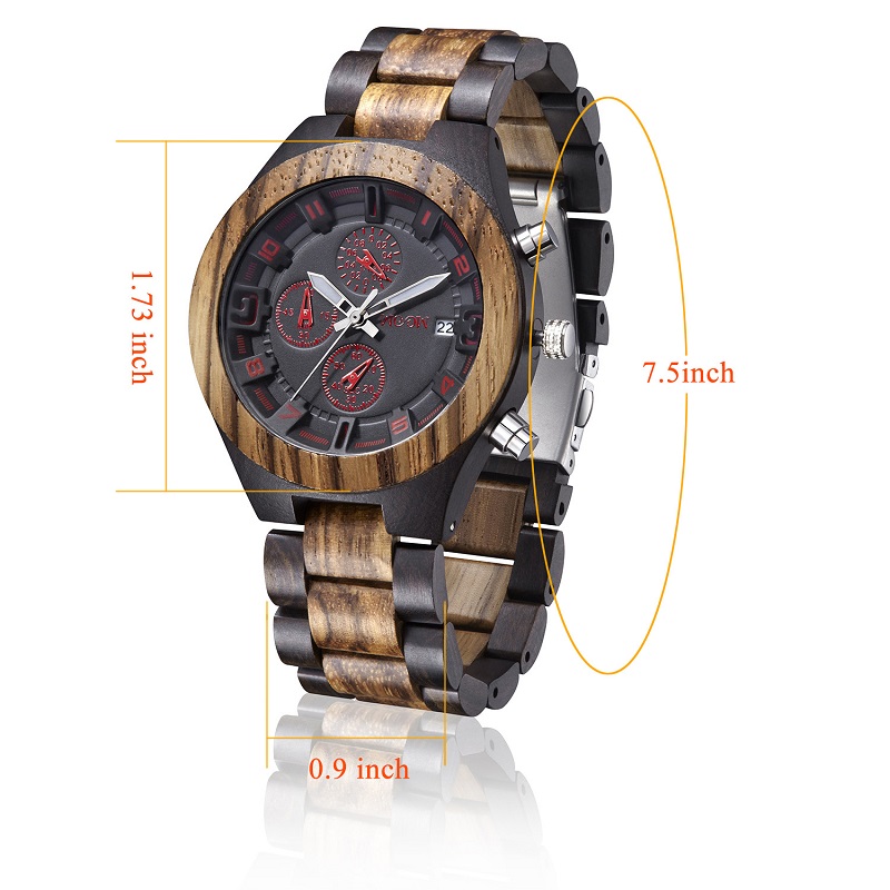 Nouveaux produits Logo personnalisé montre-bracelet pour montre en bois des hommes en bois