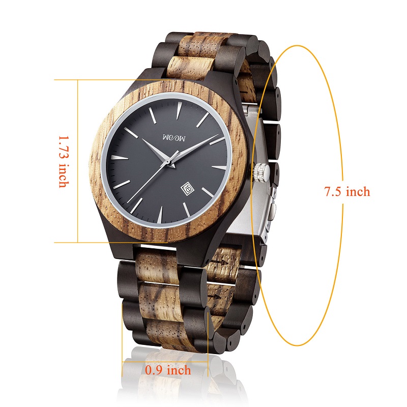 Montres en bois Sandale noire en bois cadeau Vintage 2019 Modèles Logo personnalisé Logo