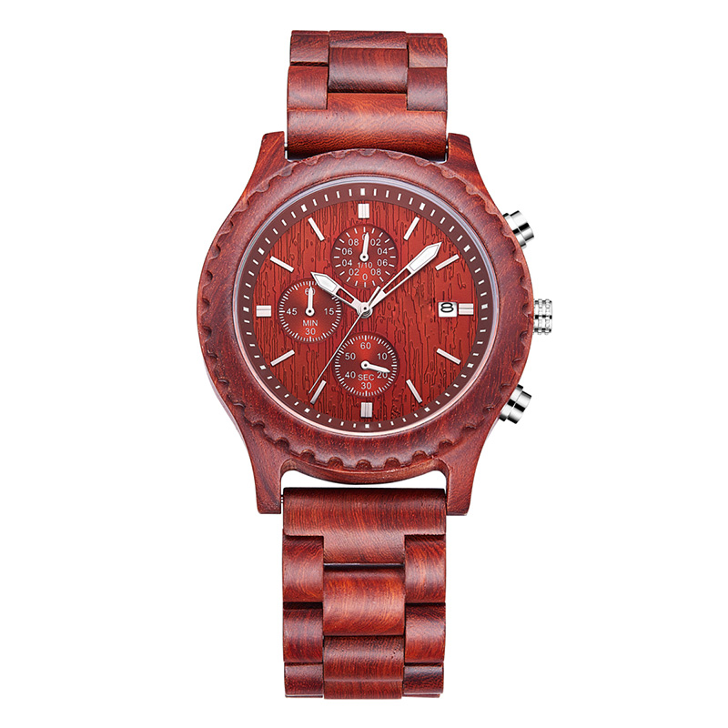 Montre en bois pour la montre Souvenir Unique Quartz pour homme