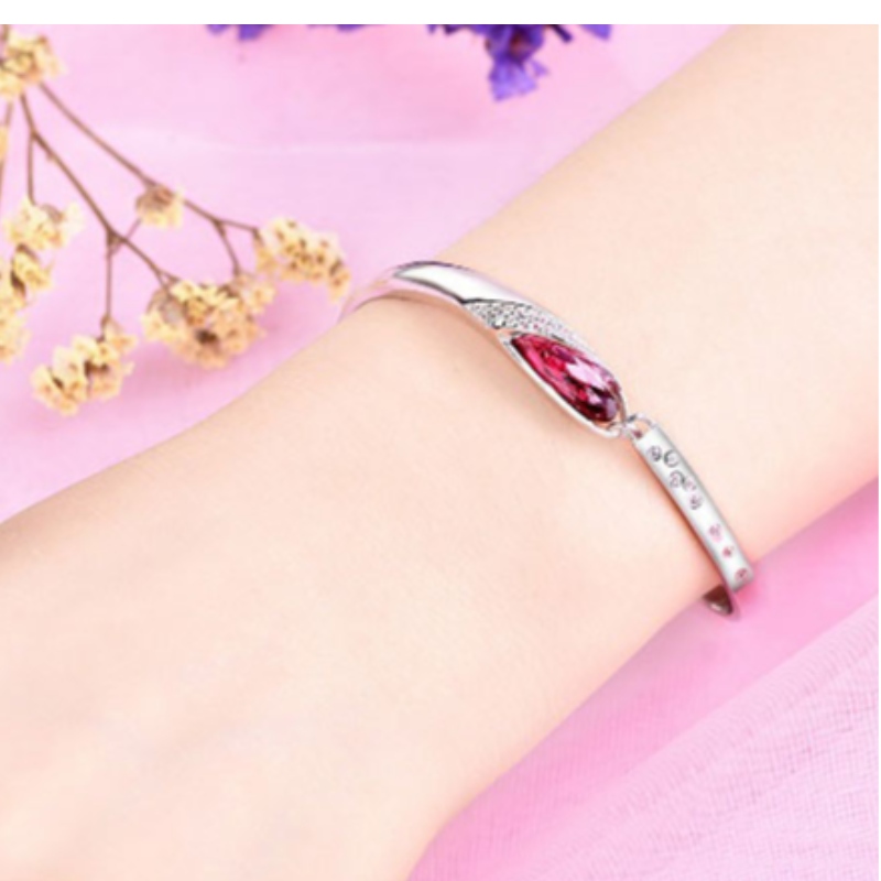 Bracelet en argent sterling avec pierres précieuses pour zircones et zircons cubiques 925 101