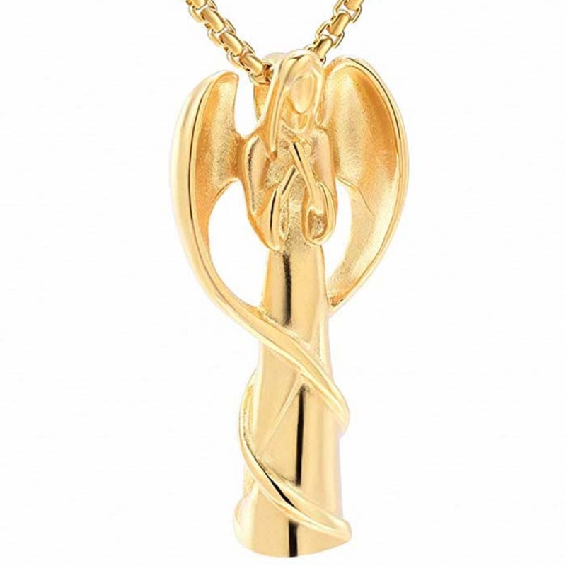 Collier pendentif crémation pendentif ange pendentif urne pendentif en argent sterling 925