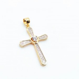 Colliers de crémation pendentif croix en zircon cubique avec mémoire en argent sterling 925