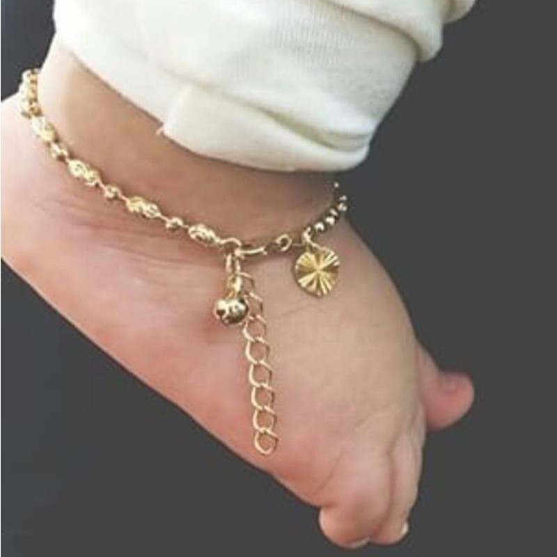 Bijoux pour bébé cadeau de bébé chaîne de pied pour bébé bracelet en argent avec anneau de cheville pour bébé en argent sterling 925