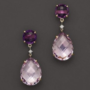 Bijoux boucles d'oreilles dernières boucles d'oreilles pendantes boucles d'oreilles synthétiques amythest