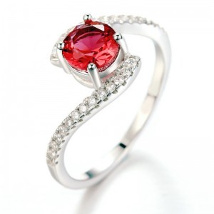 Bagues de fiançailles pour femmes anneaux de zircone cubique améthyste