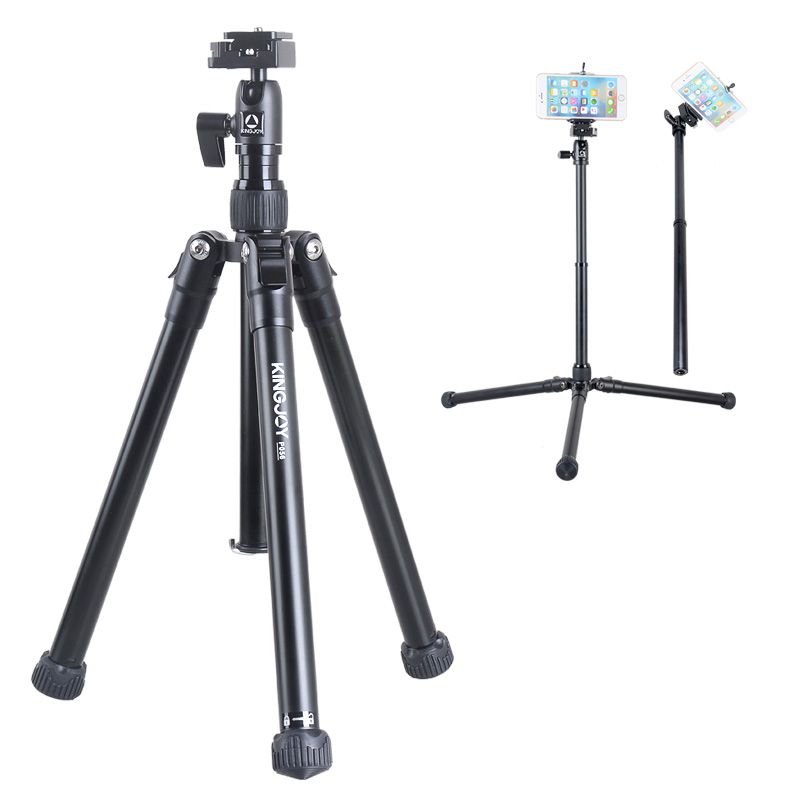 Kingjoy P056 en aluminium usinant des kits de trépieds photo pliable pour appareils photo pour le tir à la selfie