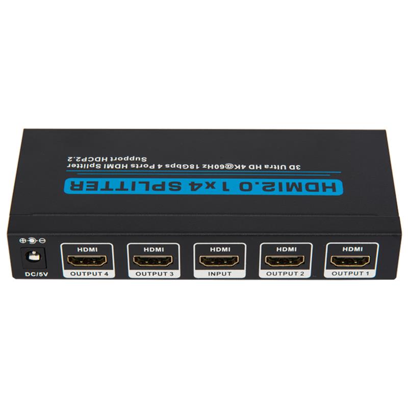 V2.0 HDMI 1x4 Splitter Support 3D Ultra HD 4Kx2K @ 60Hz HDCP2.2