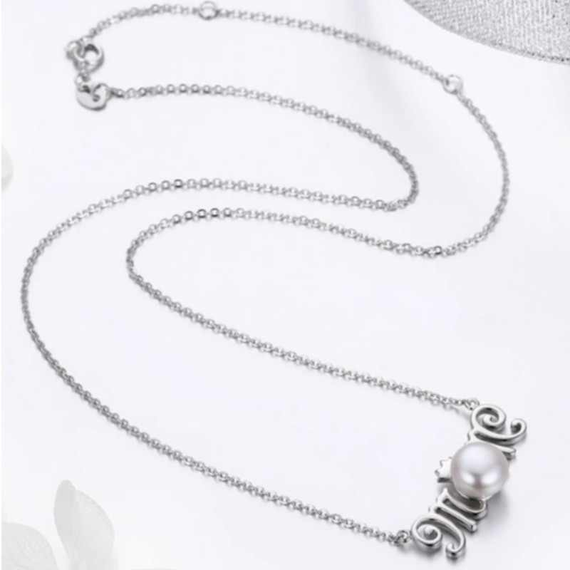 Collier mémorisé pour collier avec pendentif mère perle en argent sterling 925