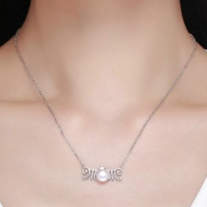Collier mémorisé pour collier avec pendentif mère perle en argent sterling 925