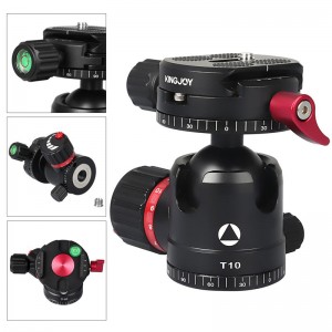 Rotule Kingjoy T10 à profil abaissé avec plaque de dégagement rapide panoramique