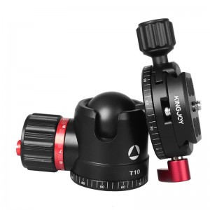 Rotule Kingjoy T10 à profil abaissé avec plaque de dégagement rapide panoramique