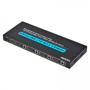 Prise en charge du commutateur KVM 4x1 HDMI V2.0 Ultra HD 4Kx2K @ 60Hz HDCP2.2 Carte son 18 Gbps et concentrateur USB