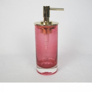 Rayures de gravure rondes avec accessoires de salle de bains en verre égoutté de couleur