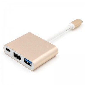 Adaptateur de concentrateur USB Type C TO HDMI + USB 3.0 + Type C
