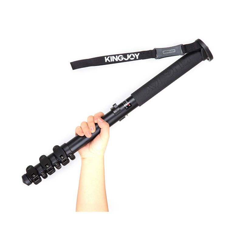 KINGJOY Monopod pour appareil photo Alpenstock, Monopied vidéo en aluminium à verrou à clapet pour appareil photo avec vis de conversion 1/4 