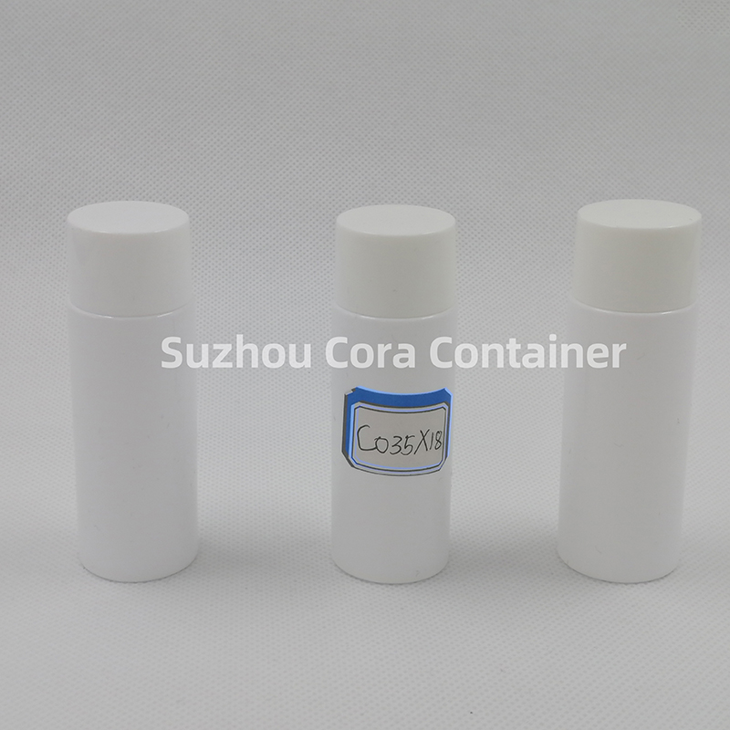 Bouteille de maquillage en plastique PET de la taille du cou de 35ml avec couvercle rotatif