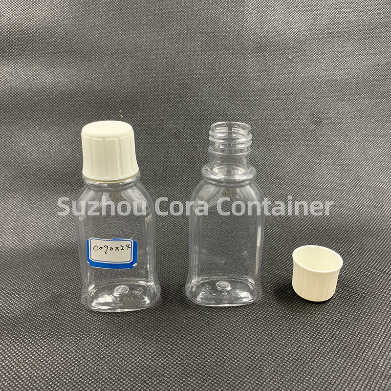 Bouteille de maquillage en plastique de la taille du cou de 90 ml, avec couvercle rotatif