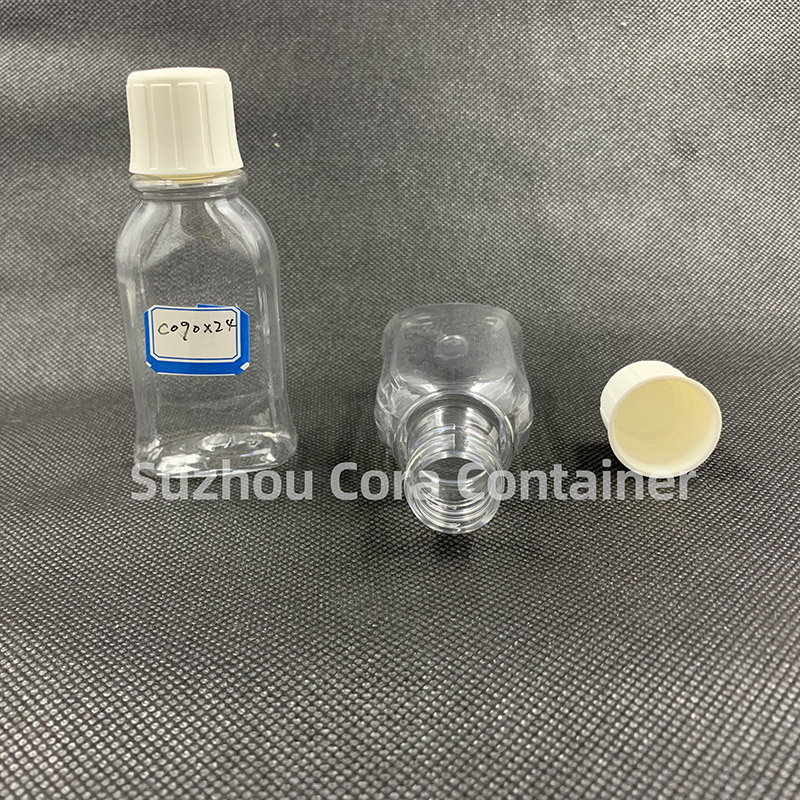 Bouteille de maquillage en plastique de la taille du cou de 90 ml, avec couvercle rotatif