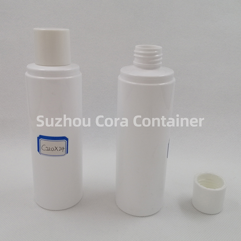 Bouteille de maquillage en plastique de la taille du cou de 220ml, avec couvercle rotatif