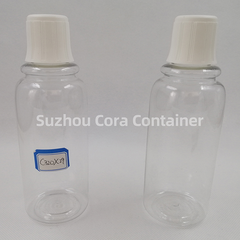 Bouteille de maquillage en plastique de la taille du cou de 320ml, avec couvercle rotatif