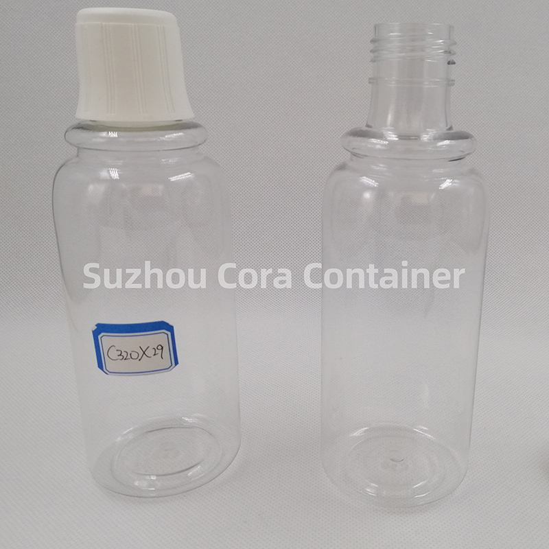 Bouteille de maquillage en plastique de la taille du cou de 320ml, avec couvercle rotatif