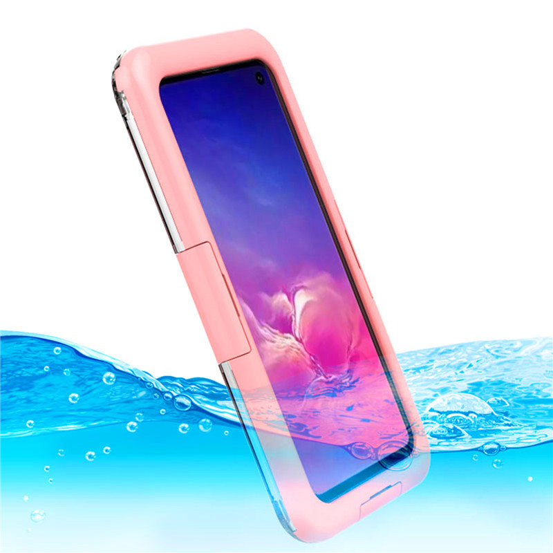 Nouveau Etui téléphone étanche pour Samsung S10 (Rose)