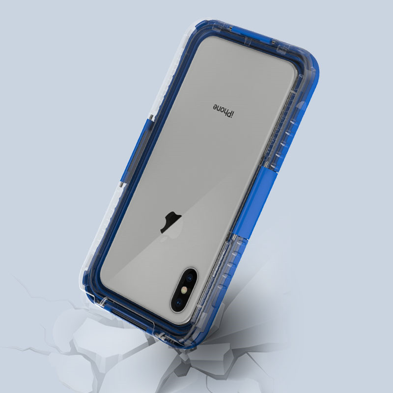 Etui téléphone étanche pour iPhone XS Max wterproof, étui de protection durable (Bleu)