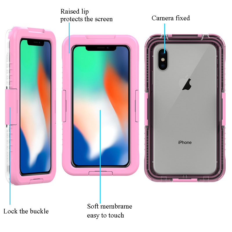 Sac d 'emballage étanche à l' eau pour téléphones cellulaires iPhone - XS - max (Rose)
