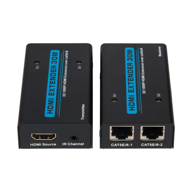 V1.3 HDMI Extender 30m sur câble double cat5e / 6 Prise en charge Full HD 1080P