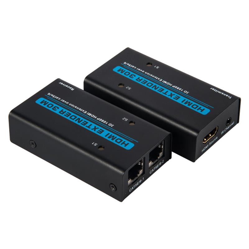 V1.3 HDMI Extender 30m sur câble double cat5e / 6 Prise en charge Full HD 1080P