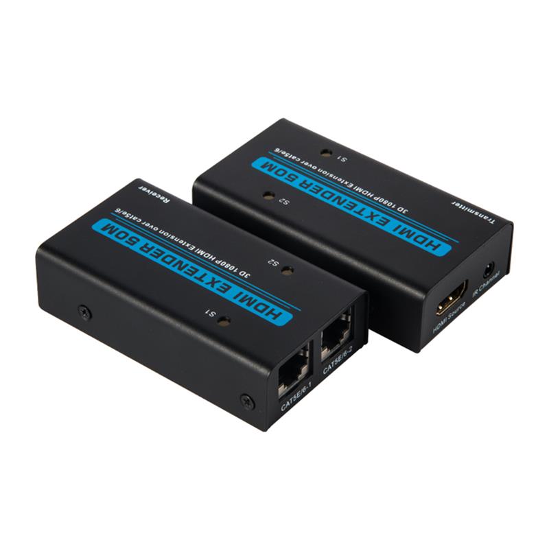 V1.3 HDMI Extender 50m sur câble double cat5e / 6 Prise en charge Full HD 1080P