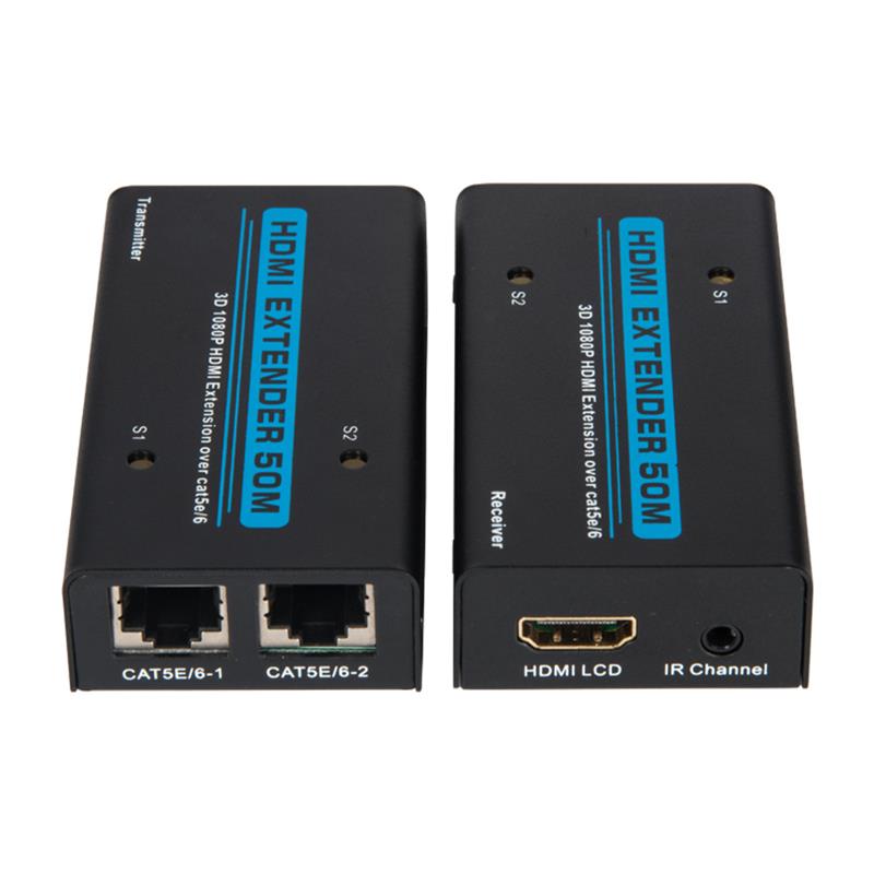 V1.3 HDMI Extender 50m sur câble double cat5e / 6 Prise en charge Full HD 1080P