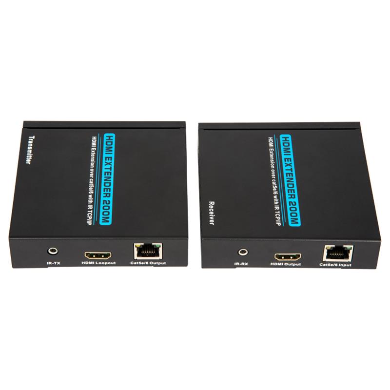 V1.3 HDMI Extender 200m sur câble unique cat5e / 6 Prise en charge Full HD 1080P POE