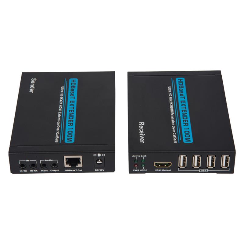 V1.4 - 4K hdbaset - HDMI KVM amplificateur 100m, sous 4kx2k / 30hz, par câble de catégorie 5 / 6 100m