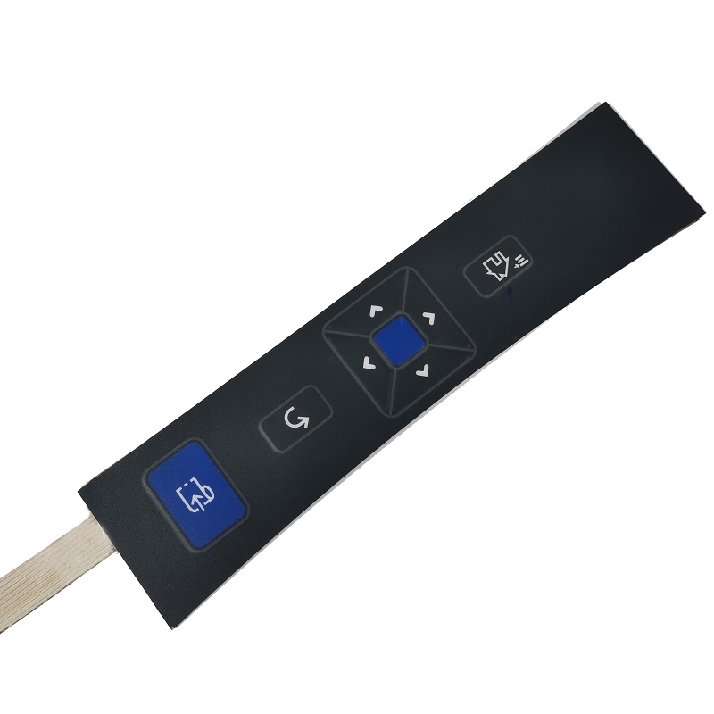 Interrupteur numérique flexible à membrane d 'impression, avec del