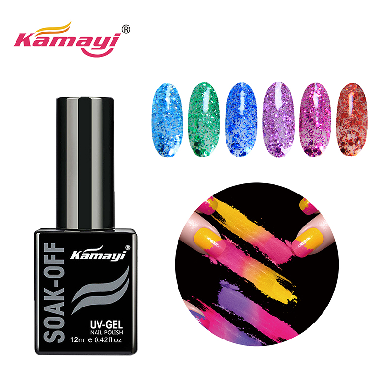 Kamayi haute qualité prix usine nail art gros kamayi 400 couleurs tremper uv vernis à ongles gel paillettes gel polonais