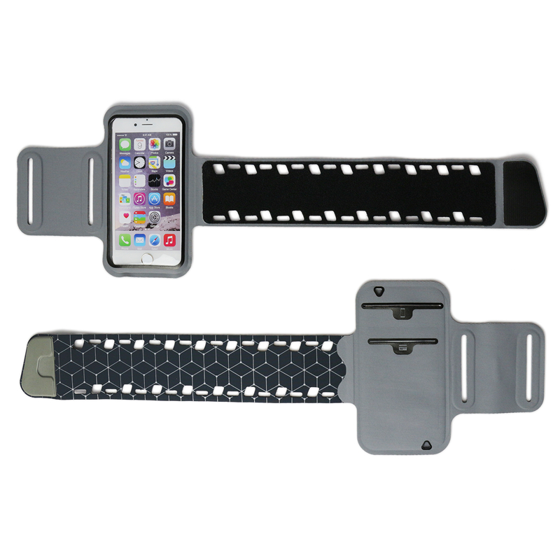 Brassard personnalisé réglable de téléphone portable de sport de Lycra pour la course