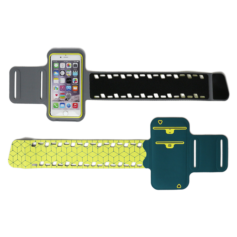 Brassard personnalisé réglable de téléphone portable de sport de Lycra pour la course