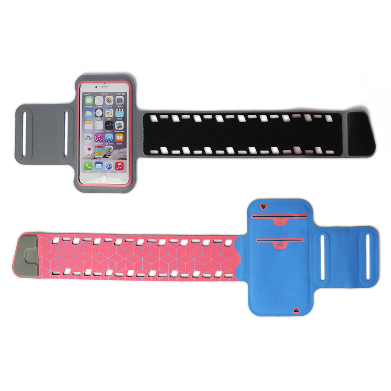 Brassard personnalisé réglable de téléphone portable de sport de Lycra pour la course