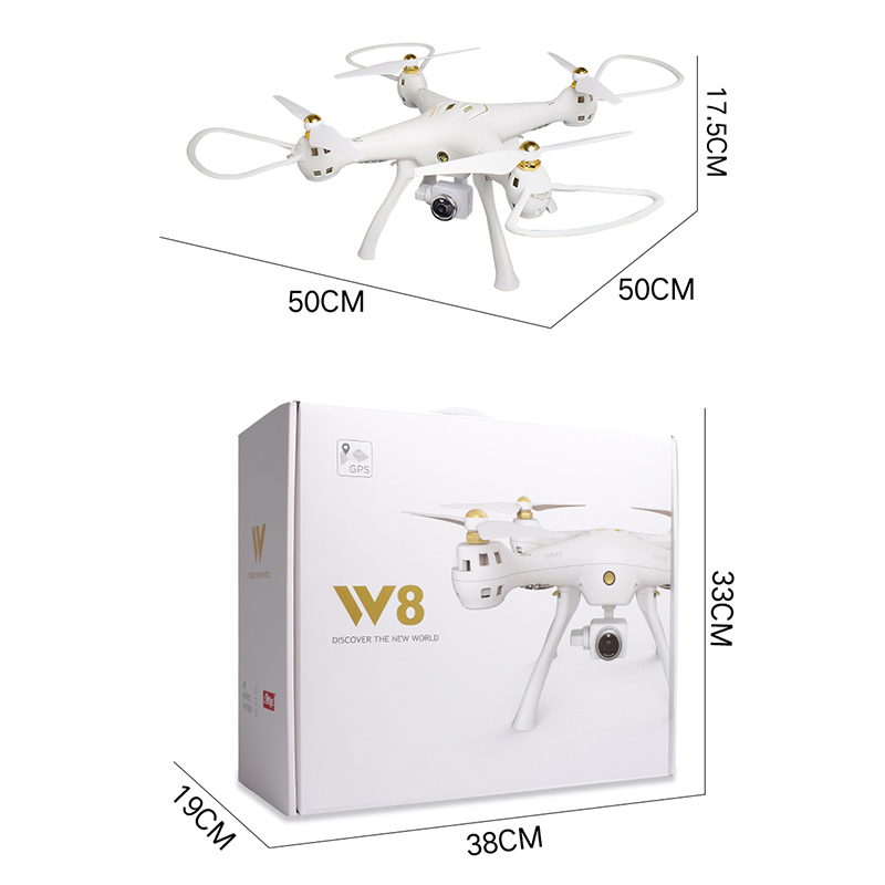 Professionnel W8 prix raisonnable usine chinoise vente de drones bande GPS