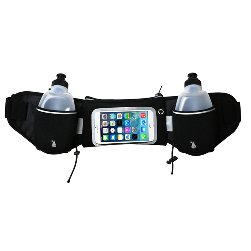 Sport jogging bicyclette ceinture sac à dos + 2 bouteilles