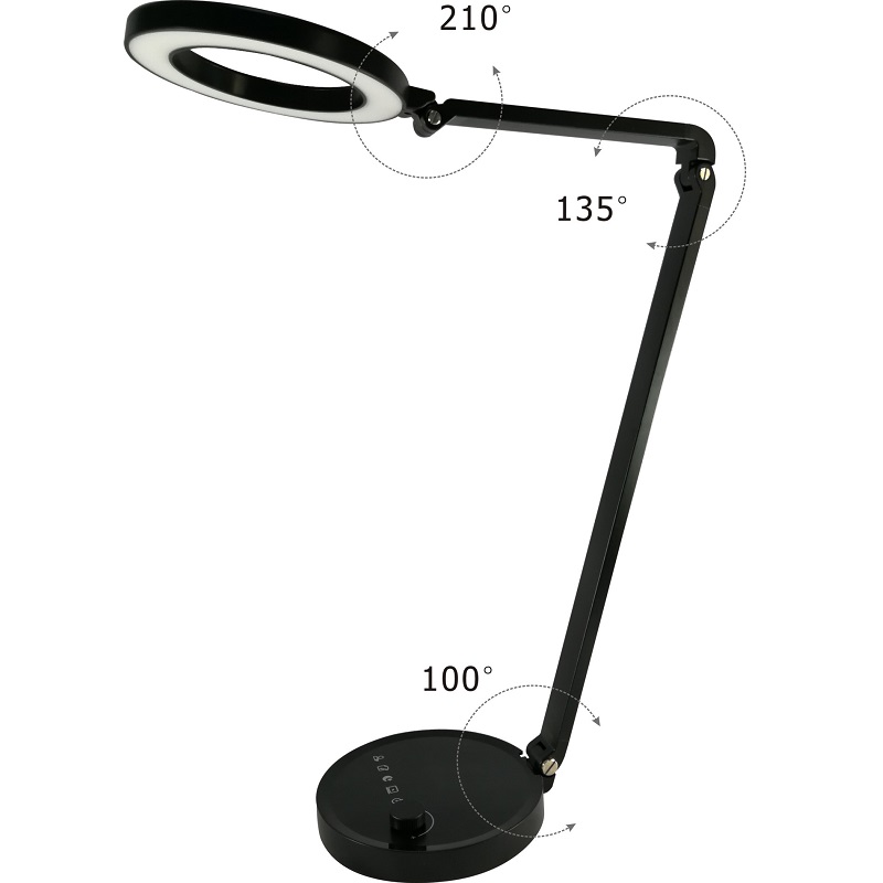 688L super luminosité 12w lampe de bureau led flexible rotative